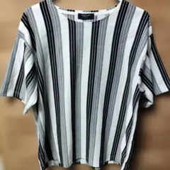 ストライプデザイン 半袖Tシャツ