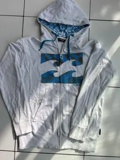 Billabong ホワイト パーカー 波デザイン