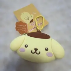 ポムポムプリンシリコンポーチ キーホルダー イエロー