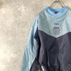 イングランド代表　ピステ DESCENTE　サッカー キッズ　ブルー　ロゴ