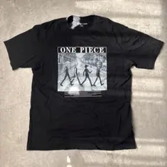 ユニクロ×ワンピース ビートルズジャケット風プリントTシャツ ブラック Lサイズ