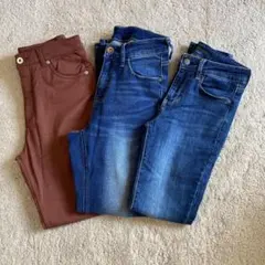 【超お得！UNIQLO含むスキニー3点セット】秋スキニーパンツ　秋色