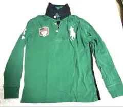 Ralph Lauren グリーン ポロシャツ S 130ビックポニー