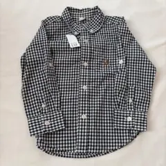 新品タグ付きbaby GAP ギンガムチェック 長袖シャツ 100cm