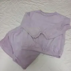 パジャマセット　130 ユニクロ　フリース　ベロア調