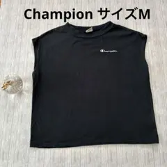 Champion ブラック ノースリーブ Tシャツ M