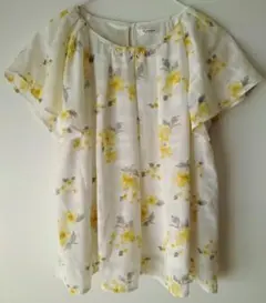 【匿名配送】Honeys GLACIER 花柄チェック半袖Tシャツ サイズL