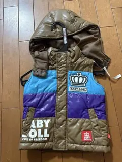 BABY DOLL フード付きダウンベスト 95cm