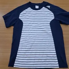 adidas ストライプ Tシャツ Mサイズ