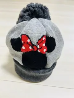 この値段は16日まで！gap 裏起毛　ミニーマウス ニット帽 ポンポン付き