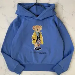 ポロラルフローレン ポロベア パーカー 裏起毛 ブルー