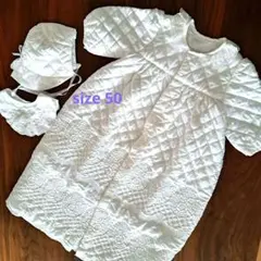 【CELEC ★セレモニードレス☆50】帽子・スタイset 日本製 　新生児