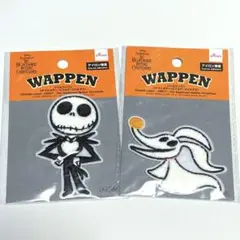 新品　ディズニー　ジャック&ゼロ　ワッペン２点セット　ナイトメア　ハロウィン