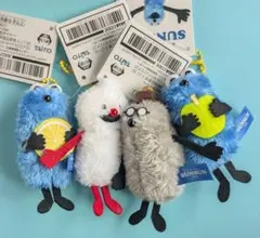 パペットスンスン ぬいぐるみマスコット フルーツver. 4種コンプ