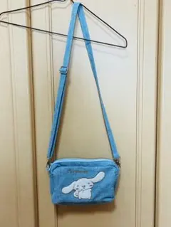 サンリオ シナモロール ショルダーバッグ ツイード ブルーのサムネイル