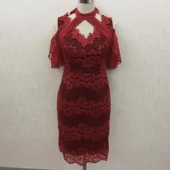 【ラスト一着】キャバドレス　　Sサイズ　レッド　93263 定価13200円