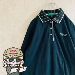 KENZO GOLF ケンゾー ゴルフ ロゴ 刺繍 長袖 ポロシャツ サイズ2