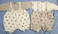 ベビー　ロンパース　50~70サイズ　クマ柄　2枚セット