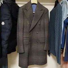 ガブリエレパジーニ　チェク　グレンチェク ダブルブレストコート ガブリエレパジーニ チェク グレンチェク ダブルブレストコート