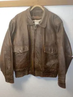 レザージャケット　ブラウン