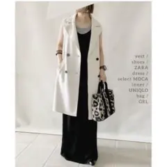 ザラ　スエードベスト　ジレ