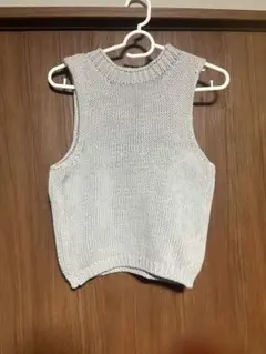 BELLISSMA ニット　ベスト　ライトグレー