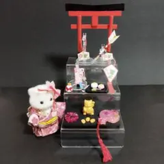 ハンドメイド　打ち出の小槌　ミニチュア　招き猫　生命力　活力　四葉　正月飾り