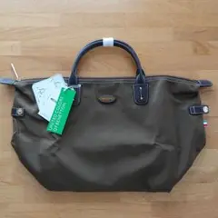 ベネトン　トートバッグ　折りたたみ　ブラウン