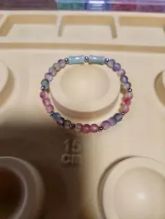 ハンドメイド グラデーション ビーズブレスレット