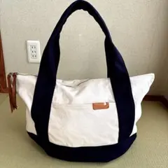 【日本製】Butler Verner Sails トートバッグ　ネイビー