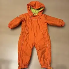モンベル　スノーウエア　ベビースキーウェア フード付き 80サイズ オレンジ