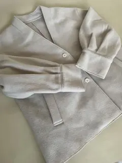 ノーカラー　フリースジャケット　サイズM