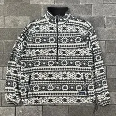 □ 90's L.L.bean ハーフジップフリース 総柄