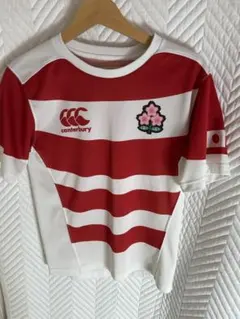 入手困難 希少品 激レア 美品 カンタベリー 桜 日本代表 ラグビー ユニフォーム Tシャツ Mサイズ 青×黒 消費税なし!! W杯 ワールドカップ