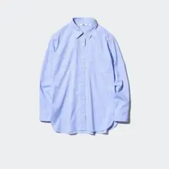 UNIQLO ユニクロ　コットンシャツ　ストライプ　ブルー　シャツ　XL