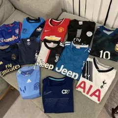 140サッカーシャツ12枚&パンツ8枚セット XS