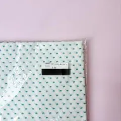 チェックアンドストライプ ドットミニヨン 白にフォゲットミーノット2m