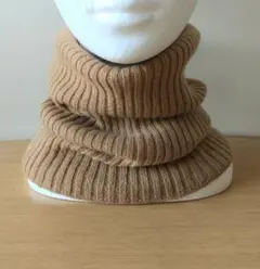 カシミヤ100%ロングネックウォーマー