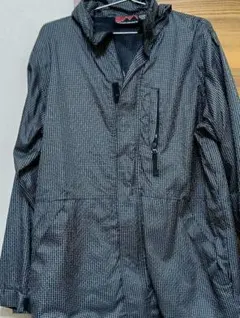 bummers 黒色チェック柄 マウンテンパーカー Lサイズ フード付 送料無料