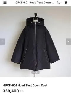 【新品】ジプソフィア　gypsophia フードテントダウンコート　ブラック