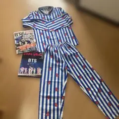美品!BT21 ストライプ柄パジャマSサイズ+BTS雑誌