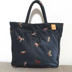 【russet】馬柄‼️ ネイビー・トートバッグ