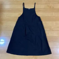 ハートマーケット　サロペット　麻混　フリーサイズ　黒のサムネイル