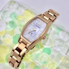 【稼働】CITIZEN シチズン レディース ソーラー 腕時計 ピンクゴールド