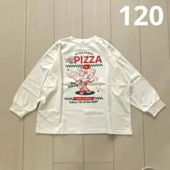 b.ROOM☆ビールームピザプリント長袖Tシャツ120