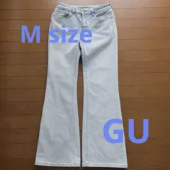 【Mサイズ】スリムフレアジーンズ BLUE【GU】
