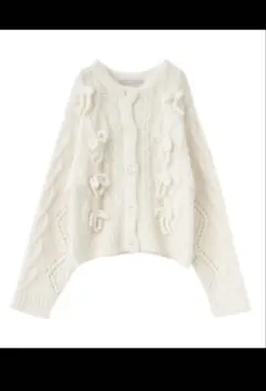 COCO DEAL ココディール リボンケーブル ニット カーディガン