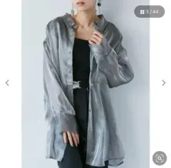 MURUA シャイニーシアーシャツ