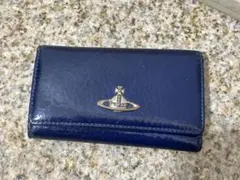 ネイビー レザー キーケース