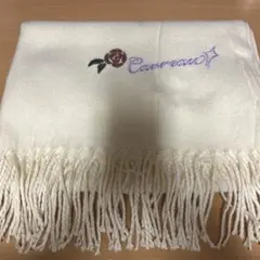 Canreau バラ刺繍 マフラー アイボリー（未使用）
